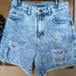 Boohoo Acid Wash Jean Shorts